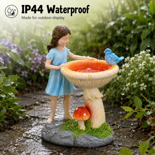 Solar Fairy Statues for Garden Decor (Blue)