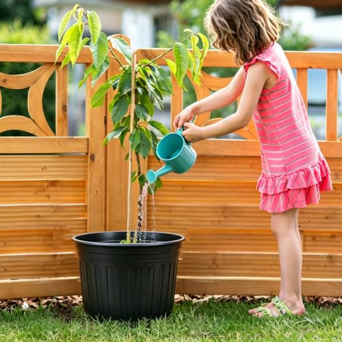 50 Pack 5 Gallon Black Flexible Flower Plant Nursery Pots (5 gallon / 50P)