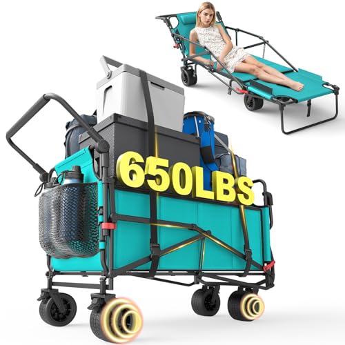 Heavy Duty Folding Wagon (Sky Blue / Large)