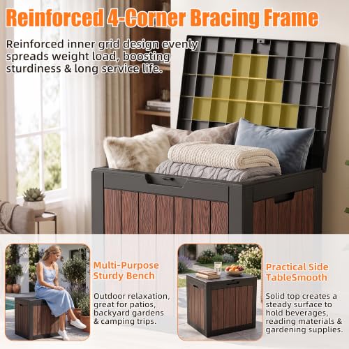 40 Gallon Outdoor Deck Box (Walnut / 40 Gallon)