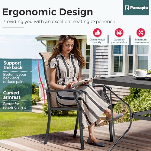 5 Piece Outdoor Dining Set (Beige / 5-Piece(37.4"))