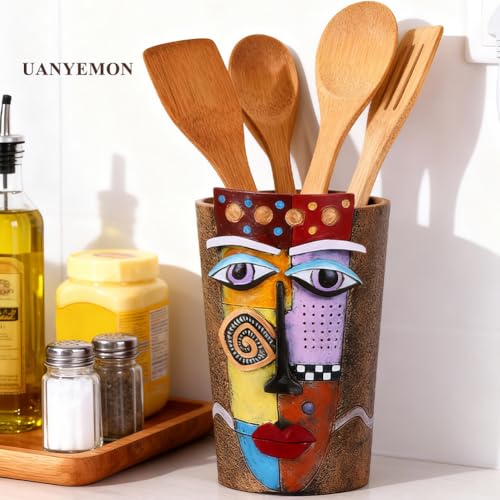 Picasso Abstract Face Planters Pots (Old Gold / Large)