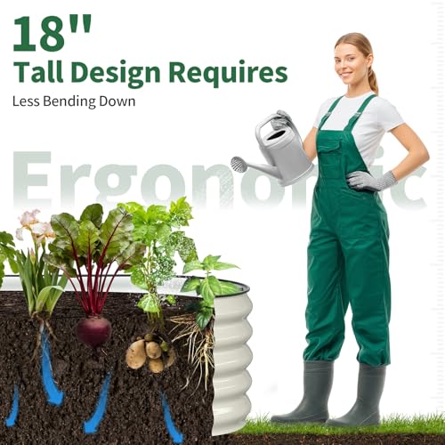 Raised Garden Bed (Pearl White / 8x2x1.5FT)