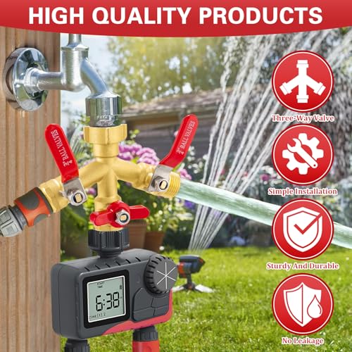 High Flow 3 Way Hose Splitter (3WAY Hose Splitter-Brass)