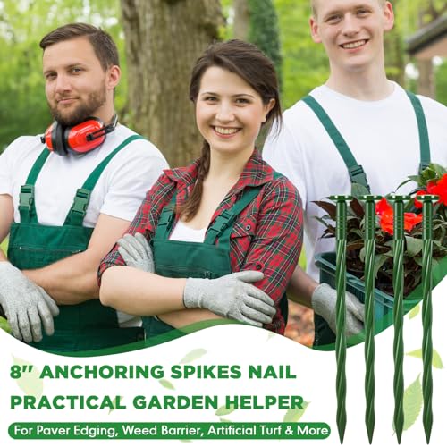 50 Pcs 8 Inch Green Landscape Edging Stakes (Green / 8 Inch)