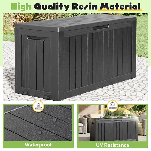 Outdoor Storage Box (Black / 82 Gallon)