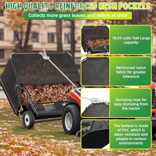 42" Lawn Sweeper Tow Behind (42 inch / Black)