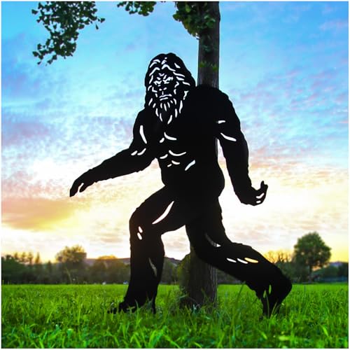 7.4ft Bigfoot Metal Outdoor Decor Big Foot Sasquatch Gifts for Men Dad Women Bigfoot Silhouette Statues for Outside (7.4ft Bigfoot)