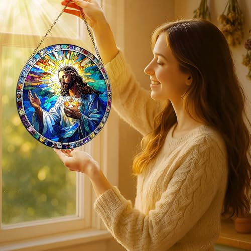 8'' Jesus Christ Suncatcher Ornament (Jesus-b)