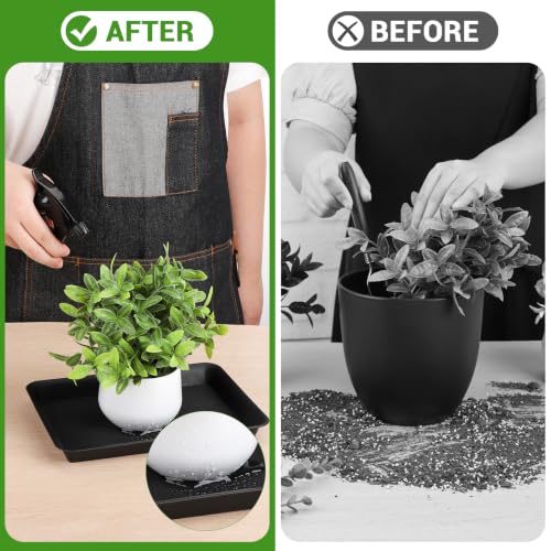 6PCS Black Plant Tray (10 Inch / Black-6 Packs)