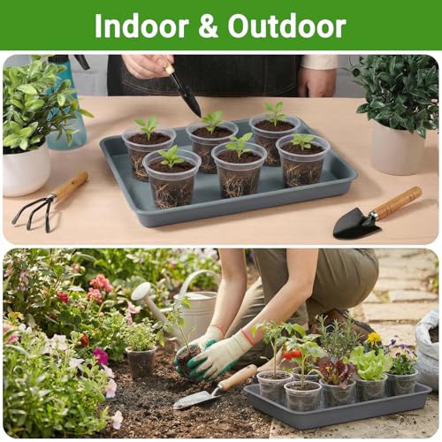 13 Inch Plant Trays (13 Inch / Gray)