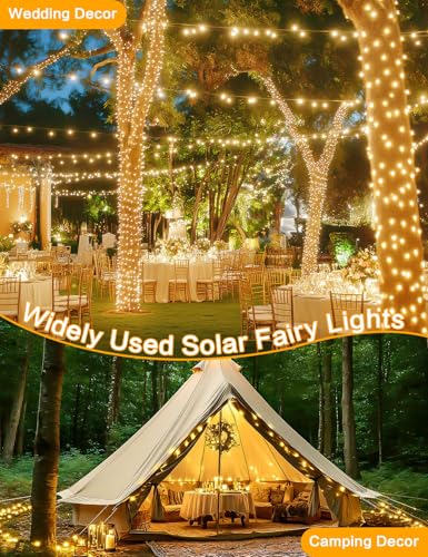 Solar String Lights Outdoor (Warm White / 2 Pack(100LED))