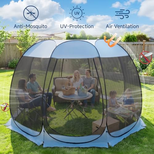 15'x15' Pop Up Screen House Tent (Charcoal Gray / 15'x15')