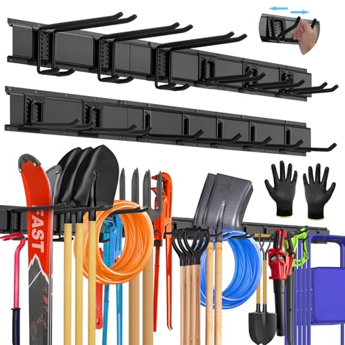 96'' All Metal Garage Tool Organizer Wall Mount (Black / 96" Alloy Steel)