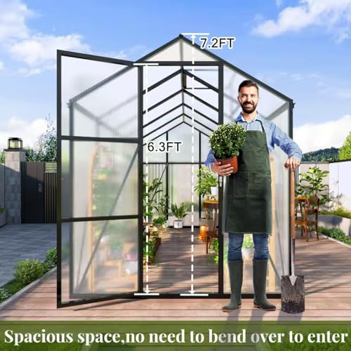 7.2FT High 6*10.2FT Greenhouse for Outdoors (6*10.2FT)