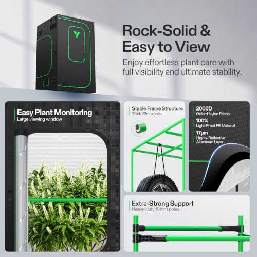 4x4 Pro Grow Tent Kit 550W Aerolight E42A+ Smart Control System (Plus 48" x 48" x 80")