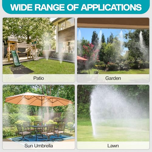 150FT Mister for Outside Patio with 55 Brass Nozzles and 5 T (150FT)