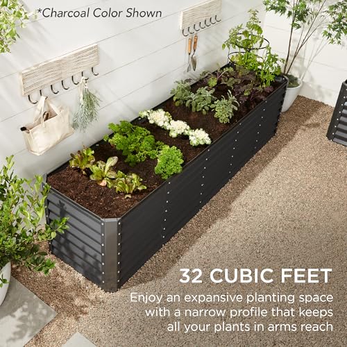 8x2x2ft Raised Outdoor Metal Garden Bed