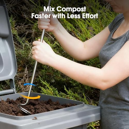 Compost Aerator Tool (Hook Handle)
