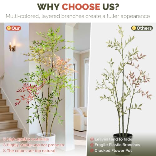 6ft Artificial Nandina Tree (Mixcolor / 6ft)