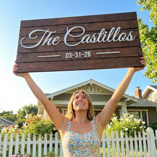 Custom Mountain Family Name Sign (XX Large)