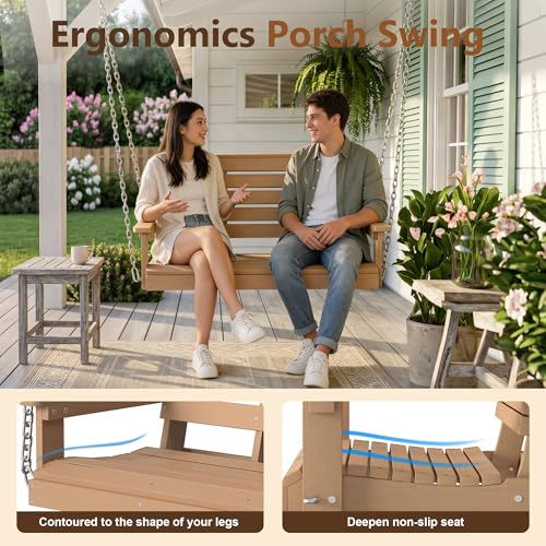 4 FT 2 Seat Porch Swing (Natural / 2 Seat)