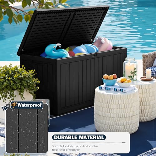 260 Gallon HDPE Outdoor Storage Box (260 Gallon / Black)
