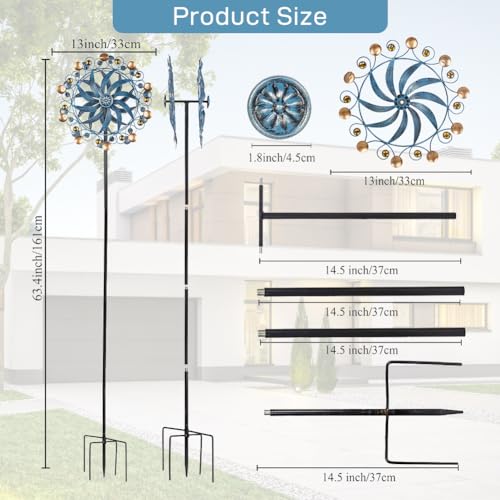 Wind Spinner Retro Wind Spinner Outdoor Metal Pinwheels