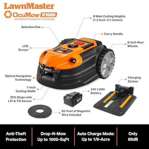 OcuMow R1600 Robot Lawn Mower (NEW Edge-Cutting + APP)