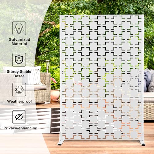 Metal Privacy Screen Outdoor 72" H×47" W
