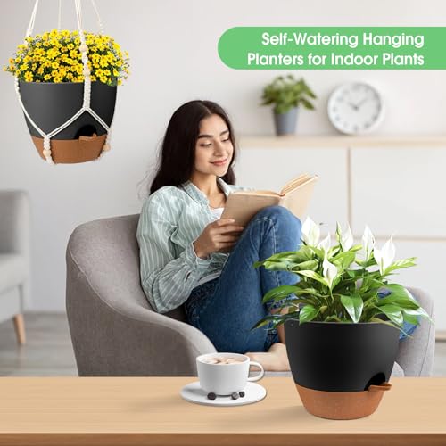 Hanging Planters for Indoor Outdoor Plants (2 Count)