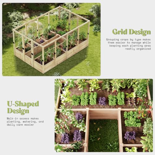U Shape Raised Garden Bed (7.5x12x6 FT)