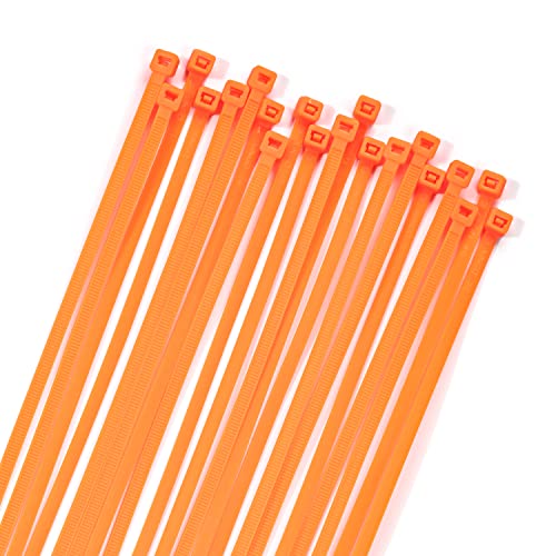 100PCS 8 inch Orange Cable Zip Ties Heavy Duty (8 inch / Orange)