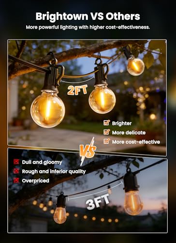 108FT 52LED Solar String Lights Outdoor with Remote & USB Port (108 Foot)