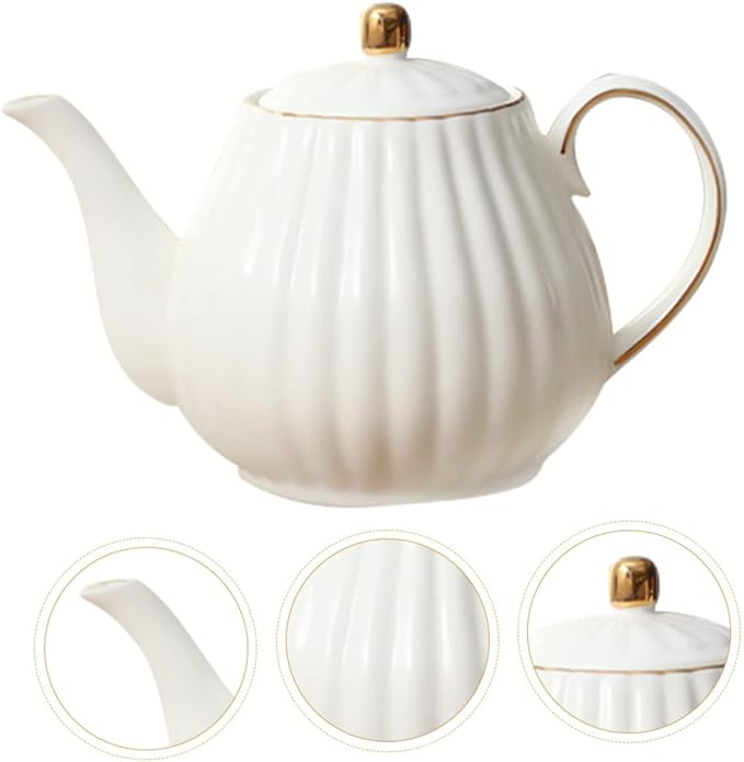 Coffee Pot Ornament Kits for Adults Glass Tea Kettles Glass Teapot Set Luxury Coffee Kettle Ceramic Tea Kettle Bone China Ceramic Teapot Tea Making Pot Ceramic Tea Pot Water Pot