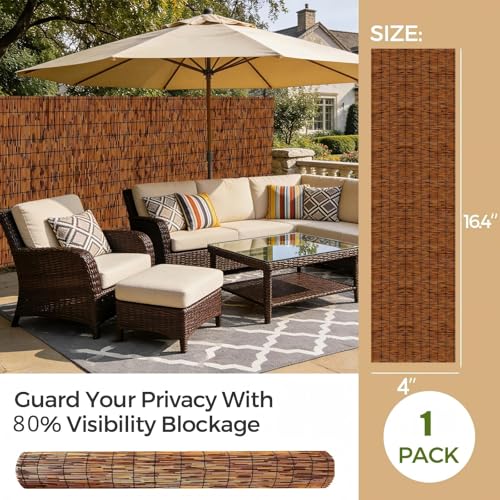 1 Pack Reed Fencing Rolls (Brown / 1Pack 4Ft×16.4Ft)