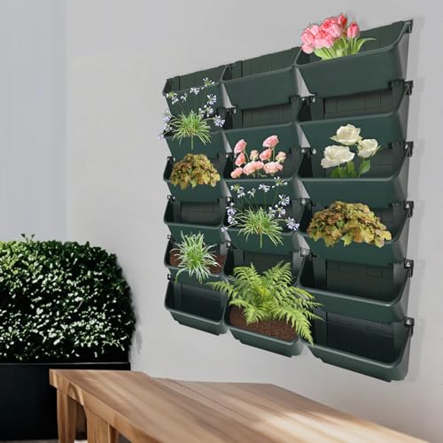 18 Pack Self Watering Wall Mounted Planter