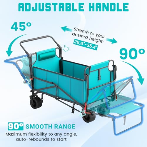 Heavy Duty Folding Wagon (Sky Blue / Large)