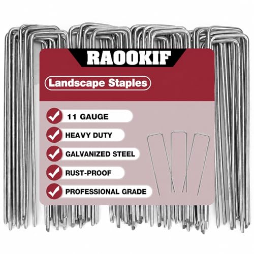 8 Inch Galvanized Garden Landscape Staples (50 Count)