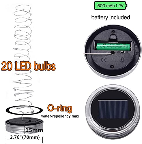 Solar Mason Jar Lights [Updated] (8 Count)