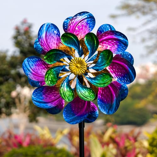Metal Wind Spinners Outdoor (13'' Purple)