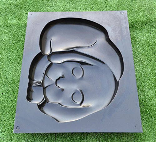 Concrete molds DIY Dog Stepping Stone Mold Mould Plaster Concrete Garden Path 15"x11"x1 (S04)