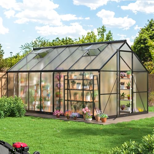 8x14 FT Walk in Heavy Duty Greenhouse for Outdoors (8×14 FT)