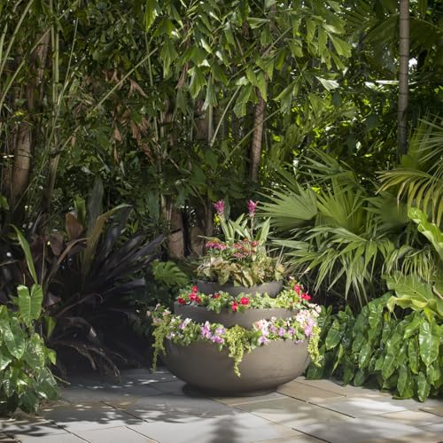 Extra Large Outdoor Planter Bowl with Drain Hole for Water Gardens