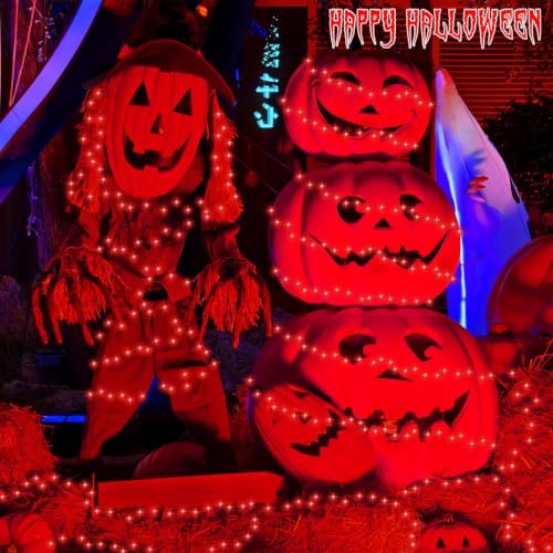 2 Pack Halloween Solar Fairy Lights (Red)