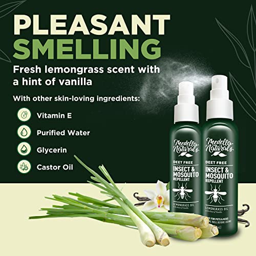 Deet Free Insect & Mosquito Repellent (2 Fl Oz (Pack of 3))