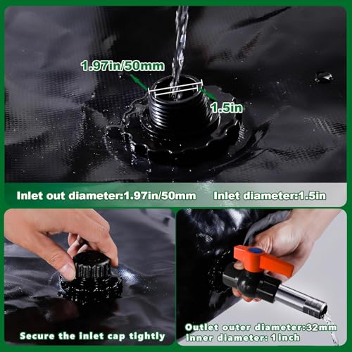 2480L 650 gal Water Bladder Storage Containers (Black / 2480L/650Gal)