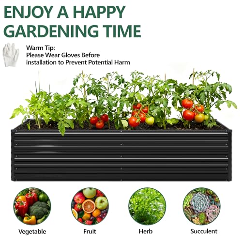 4x2x2ft Galvanized Raised Garden Bed
