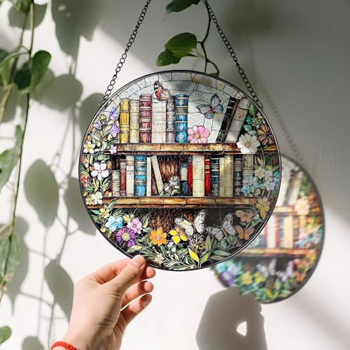 8'' Stained Glass Suncatcher Ornament (Book)