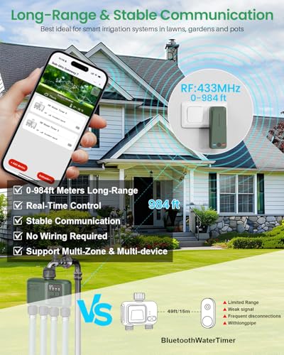 WiFi Water Timer 4 Zone for Garden Hose